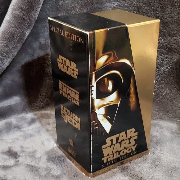 Star Wars Trilogy Special Gold Edition THX 3 VHS Gold Box Set 1997 Lucasfilm - Picture 8 of 10